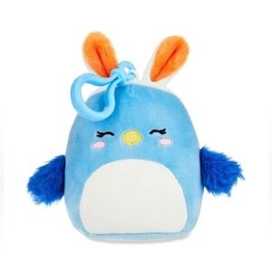 Kellytoy Bebe the Bluebird Squishmallow Clip-on Backpack Stuffed Plush Toy 5”